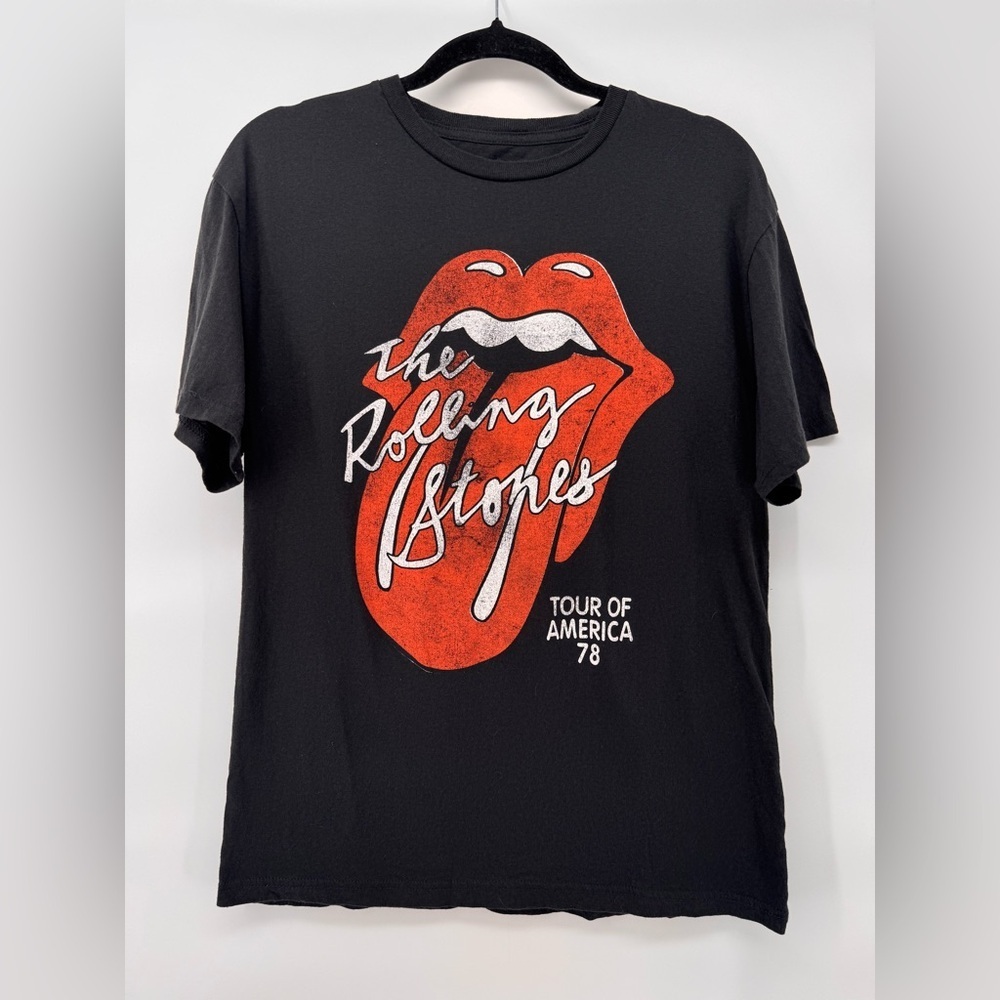 The Rolling Stones Tour Of America 1978 Graphic T-shirt Women M Black Music
